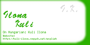ilona kuli business card